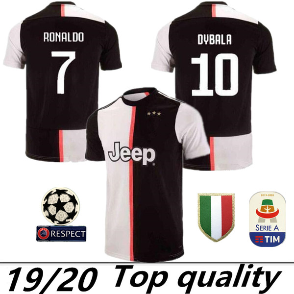 19 20 RONALDO Juventus champions league soccer jerseys DYBALA 2019 2020 home MANDZUKIC Bonucci MATUIDI football shirts JUVE thailand