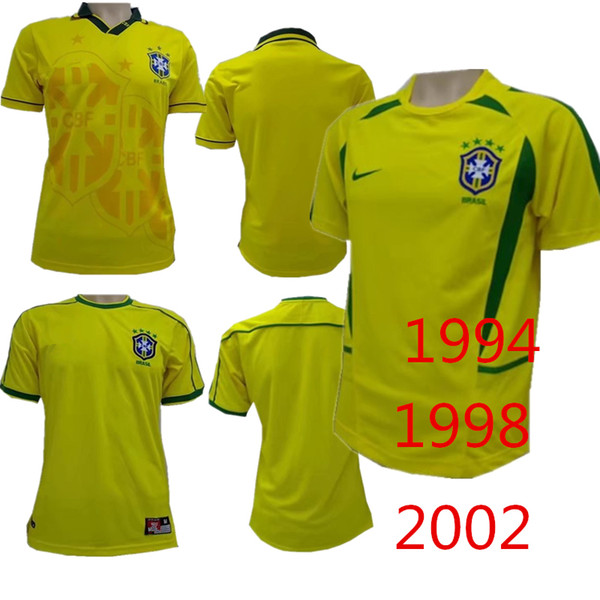 1994 1998 2002 home jersey 93 94 98 02 Brasil retro classic shirts Carlos Romario Ronaldinho Jersey camisa de futebol