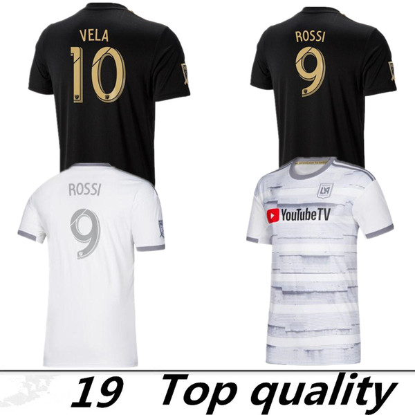 2019 2020 Los Angeles FC Soccer Jerseys GABER ROSSI 10 VELA CIMAN ZIMMERMAN Custom Black White LAFC Adult 2019 Football Shirts