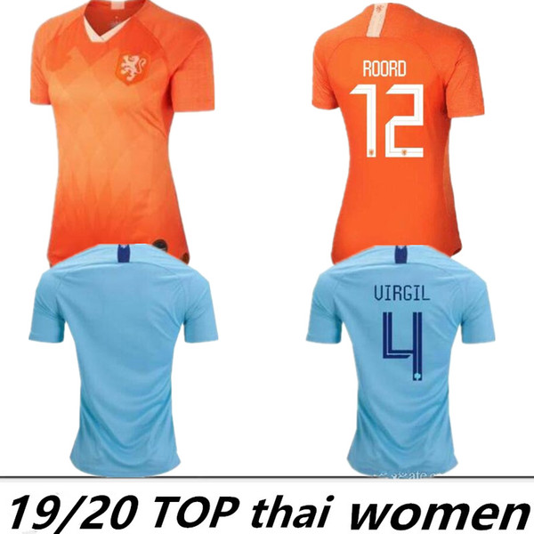 Netherlands 2019 Women World Cup Home soccer jersey Lieke Martens Holland Female away football shirt Kit MARTENS MEMPHIS MIEDEMA Female girl