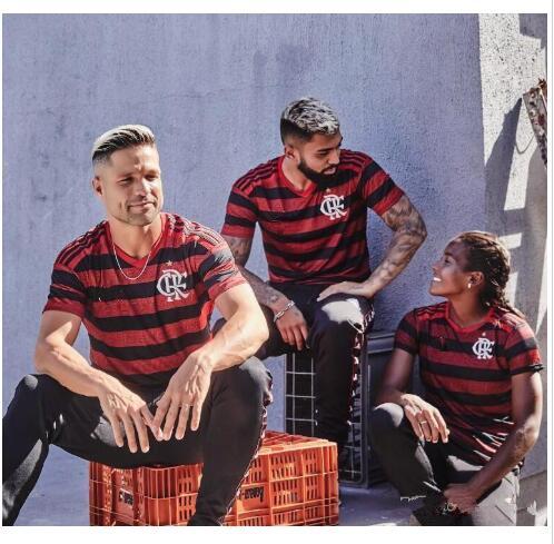 New font CR Flamengo 2019 2020 soccer jersey19 20 Flamenco away white Camisa de futebol GUERRERO DIEGO 2019 football shirt maillot