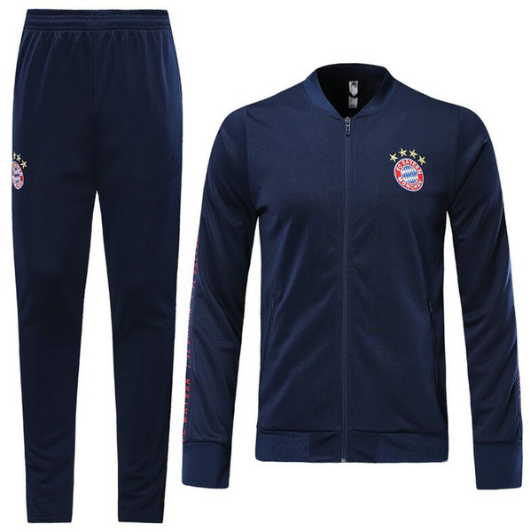 19/20 Bayern Munich TRACKSUIT JACKET full Zipper long pants soccer jacket 2019/2020 LEWANDOWSKI MULLER ROBBEN James BAYERN jacket suit