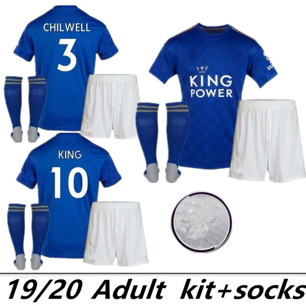 Leicester men set City 19 20 soccer Jersey MAGUIRE ALBRIGHTON MADDISON VARDY IHEANACHO 2019 2020 adult kit Football shirt Shorts socks GRAY