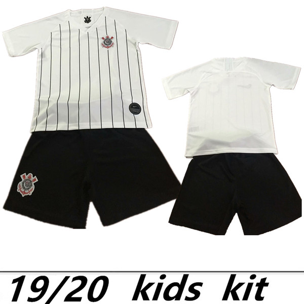 2019 Sport Club Corinthian Paulista Kids kit Soccer Jersey 19/20 Home JADSON Shirt PABLO BALBUENA ROMERO Brazil children football uniform