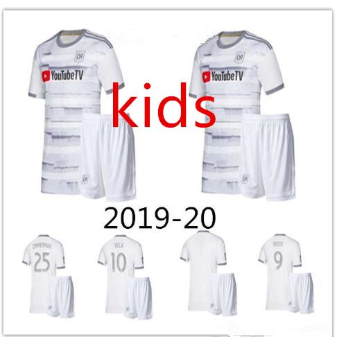 Top quality Kids kit 2018 Los Angeles FC LA Jersey ROSSI VELA GABER CAMISETAS FUTBOL LA FC soccer jersey camisetas 19/20 VELA