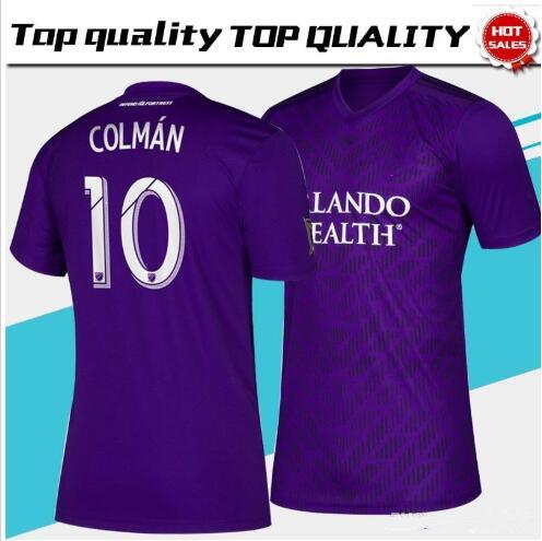 2019 MLS Orlando City Soccer Jerseys #17 NANI Orlando City Home purple Soccer Shirt 2019 #8 J.MENDEZ Football Uniform Size S-XXL