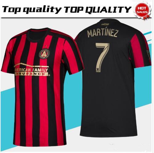 2019 MLS Atlanta United FC Soccer Jerseys #10 G.MARTINEZ #7 MARTINEZ Atlanta United FC Home red black Soccer Shirt 2019 Football Uniform