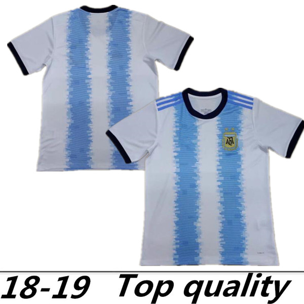 2019 Copa América Argentina Soccer Jersey 19/20 Argentina Home soccer Shirt #10 MESSI #9 AGUERO #11 DI MARIA football uniform