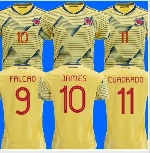 2019 Colombia Home Away Soccer Jerseys 19 20 James Falcao valderrama cuadrado Rodriguez Futbol Camisa Football Camisetas Shirt Kit Maillot