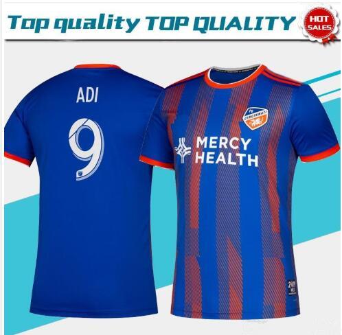 2019 MLS Cincinnati home Soccer Jerseys #9 ADI #4 GARZA Cincinnati blue Soccer Shirt 2019 #6 BERTONE #2 WASTON Football Uniform