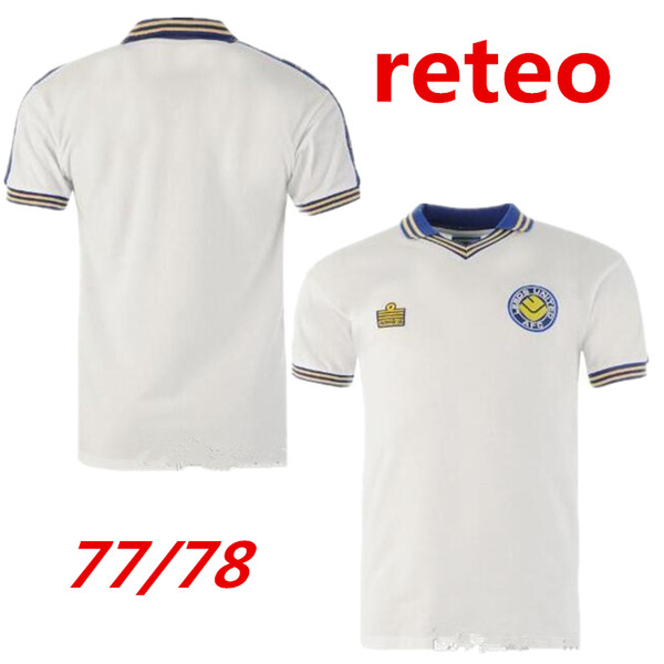 1977 1978 Leeds United Retro version Soccer jerseys 1997 Leeds Home white ROOFE BAMFORD ALIOSKI JANSSON Soccer Shirt football uniform