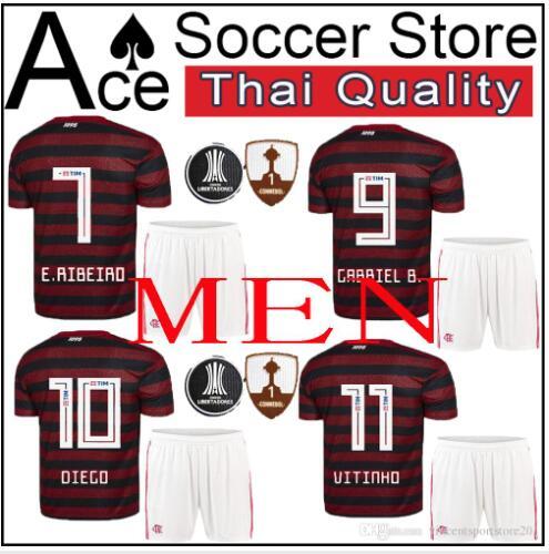 adult kit 2019 FLAMENGO soccer Jerseys home DIEGO 19 20 BRAZIL Gabriel B. Vitinho de Arrascaeta Uribe FOOTBALL SHIRTs TOP QUALITY