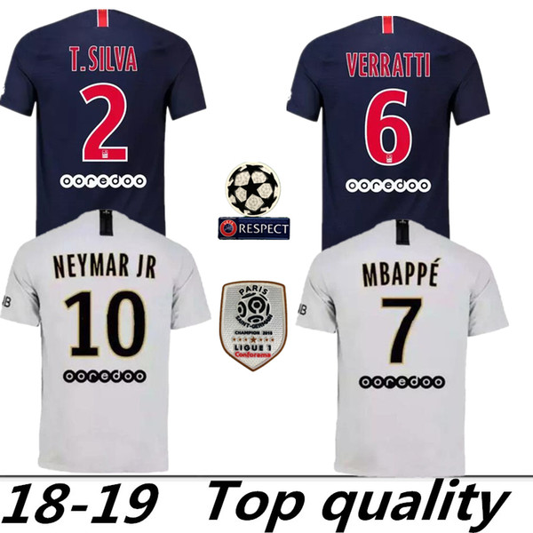 2018 2019 PSG third maillot MBAPPE soccer jersey CAVANI VERRATTI top thailand 18 19 paris football shirt KIMPEMBE Camiseta de futbol