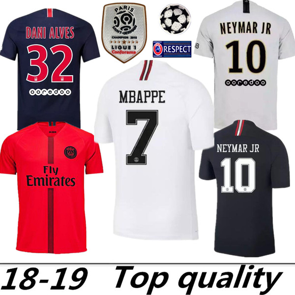 2018 2019 PSG maillots de foot MBAPPE soccer jersey CAVANI VERRATTI top thailand 18 19 paris football shirt KIMPEMBE Camiseta de futbol