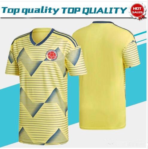 2019 Copa America Colombia soccer Jersey Colombia Home yellow Soccer shirt 19/20 Copa America Match #10 JAMES Thai Football uniform