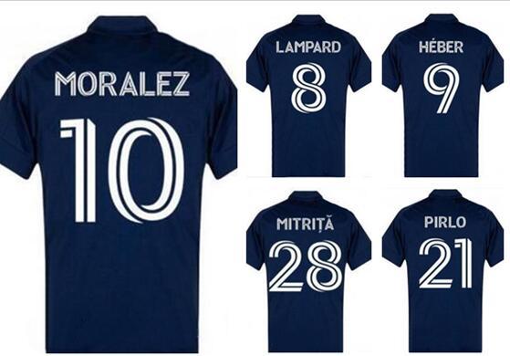 New York City 20-21 Customized 8 LAMPARD 7 DAVID VILLA 10 MORALEZ 15 MCNAMARA 21 Pirlo 22 MATARRITA 28 MITRITA Thai Quality Soccer Jersey