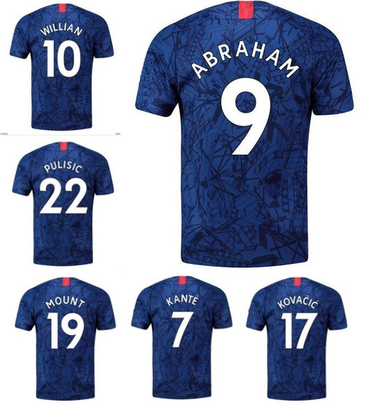 19-20 Customized home 10 Willian 19 Mount 22 PULISIC 20 Hudson-Odoi 9 Abraham Thai Quality Soccer Jerseys,Custom 7 Kanté 3 MARCOS A. Jersey