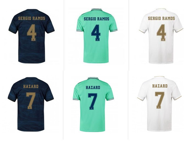 Discount Cheap Customized 19-20 7 hazard Thai Quality Soccer Jerseys,BENZEMA 8 Kroos 22 ISCO Nacho 6 Custom 11 BALE yakuda sports jerseys