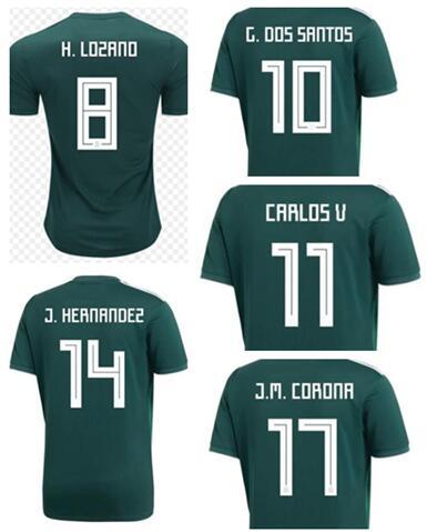 customized Mexico 19-20 8 H. Lozano Thai Quality Soccer Jerseys shirts,14 J.Hernandez Chicharito 11 Carlos V 10 J.Dos Santos Soccer Jerseys