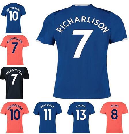 Customized 19-20 Home Richarlison 7 WALCOTT 11 SIGURDSSON 10 4 Keane CENK TOSUN 14 SIGURDSSON 18 Thai Quality Soccer Jerseys Shirts tops