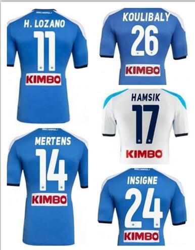 Personality Customized 19-20 Soccer Thai Quality Soccer Jersey Shirts ,17 HAMSIK 24 INSIGNE 14 MERTENS 8 JORGINHO Custom Soccer Wear Shirt