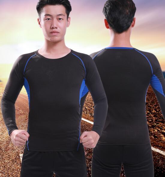 Top Design Soccer quick drying sports tights long sleeve men's football training base shirt running Yoga suit breathable fitness suit wear