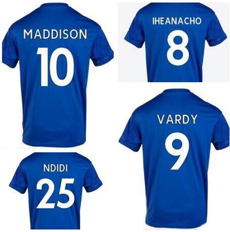 19-20 Customized men VARDY 9 Thai Quality Soccer Jerseys,Customize GRAY 7 IBORRA NDIDI 25 15 MADDISON 10 Okazaki 20 Morgan 5 Iheanacho wears