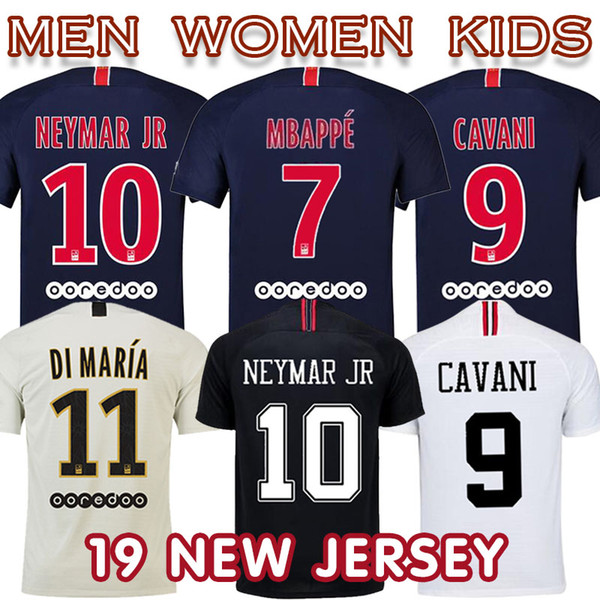 2019 PSG Paris maillot MBAPPE soccer jersey CAVANI VERRATTI top thailand men,women Kids home away third KIMPEMBE Camiseta de futbol