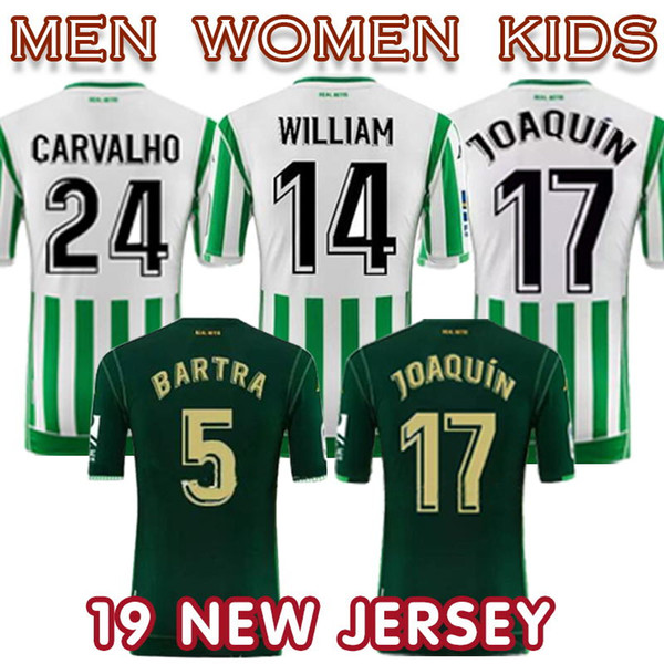 201819 JOAQUIN REAL Betis soccer jersey HOME away 2018 2019 BOUDEBOUZ MANDI BARTRA TELLO INUI JAVI GARCIA CANALES suit football shirts