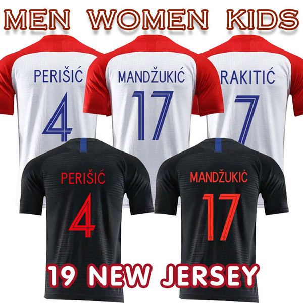 2019 Thailand Quality CroATia home Soccer Jersey home away MODRIC KOVACIC Red KALINIC Hrvatska PERISIC RAKITIC MANDZUKIC SRNA Football Shirt