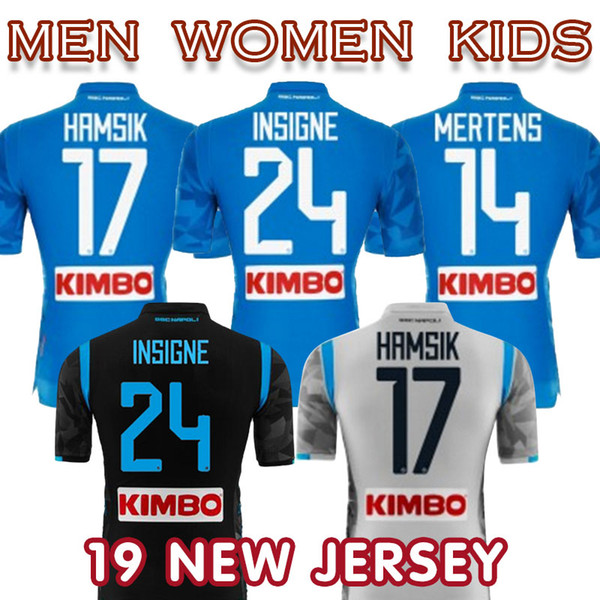 2019 Napoli Naples soccer jersey football kit shirt DE ROSSI JESUS as maillot de foot home men women kids