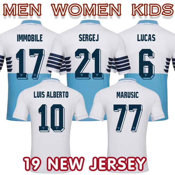 2019 Lazio away home Soccer Jerseys tracksuit Sergej LUCAS KISHNA BASTA D JORD JEVIC KEITA IMMOBILE LULIC Football shirts uniform