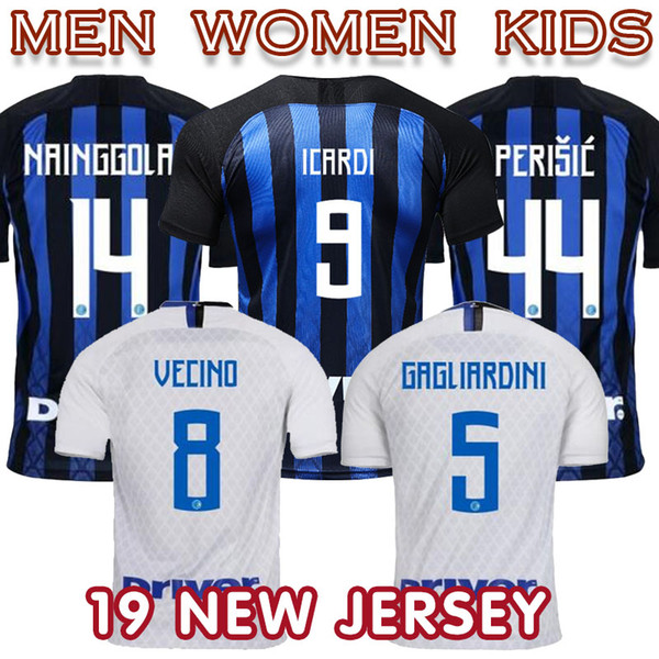 201819 Milan Soccer Jerseys ICARDI L.MARTINEZ VECINO KEITA DE VRIJ Home Away Third Football Shirt Munich Men Women Kids