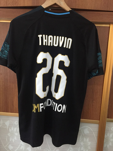 2018 OM UCL Marseille Jersey Thauvin L.Gustavo Payet Strootman Soccer Jersey With All Sponsor Patch Shirt