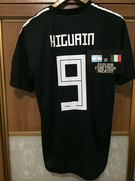 2018 Friendly Game Argentina Vs Italy SPain Match Worn Player Issue Messi Higuain Kun Aguero Dybala With Match Details Sports Shirt