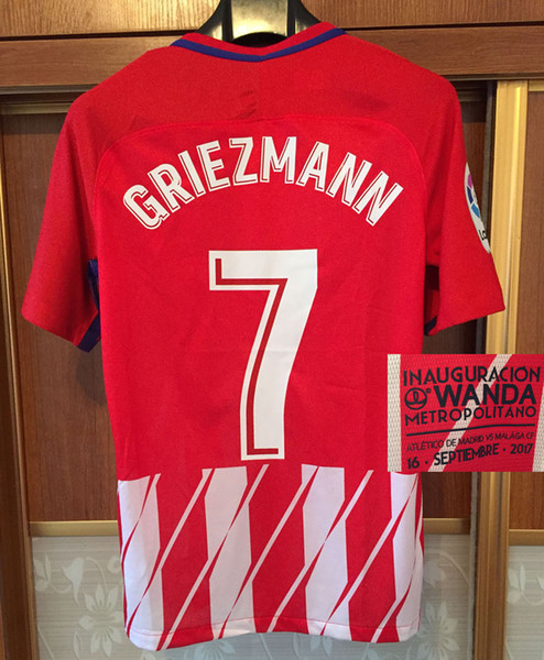 2017 La Liga Match Worn Player Issue Griezmann F.Torres With WANDA match Details Soccer Jersey Shirt