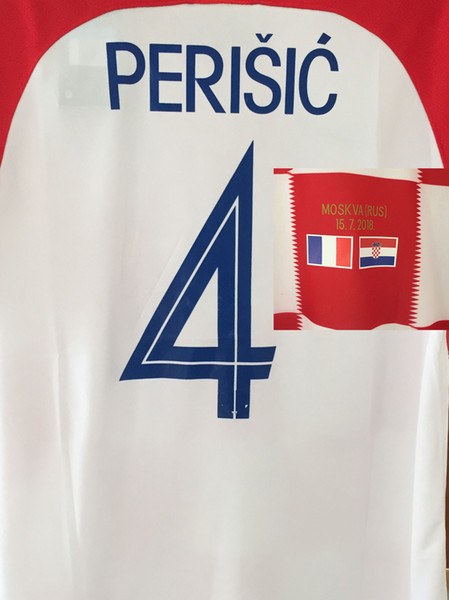 2018 Final Game Jersey Modric PERISIC Rakitic Soccer Jersey Football Shirts Maillot