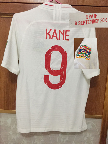 2018 Nations League Match Worn Player Issue Jersey Kane Rashford Lindard Sterling Footall Shirt With Game match Details Soccer Maillot