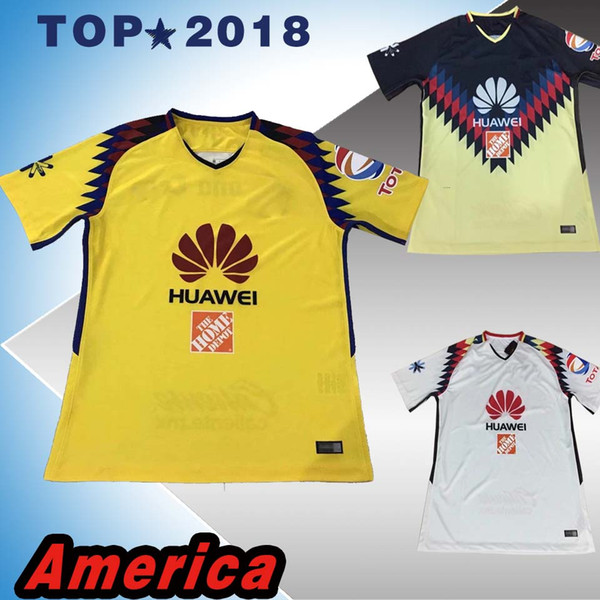 17 18 Top thai quality LIGA MX Club America soccer Jerseys 2017 2018 SAMBUEZA Camisetas O.Peralta American football shirts