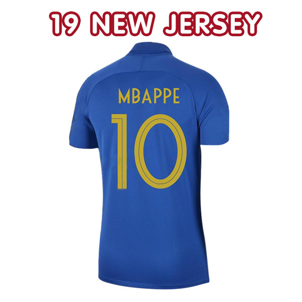 2018/19 2 stars Soccer Jersey Top Quality 100th year FRANCEDD MBAPPE POGBA GRIEZMANN GIROUD World Cup KANTE home away Football Maillot de