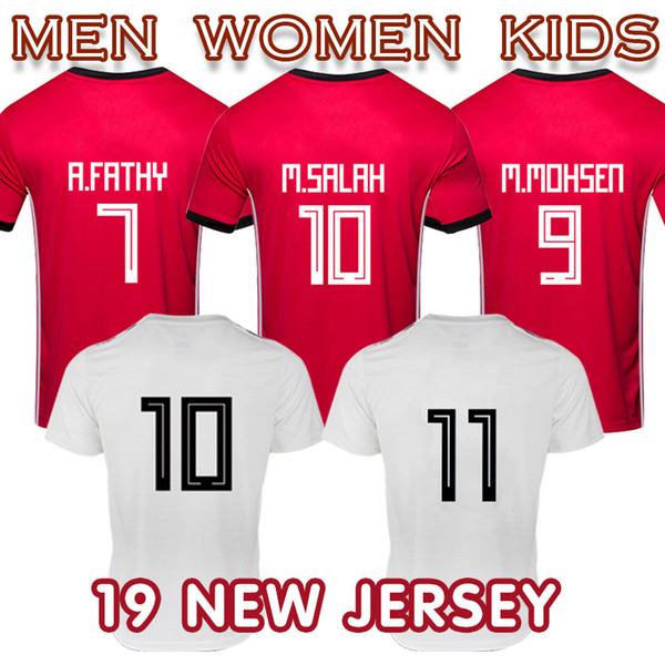 2019 Egypt maillot football National Team soccer jersey Salah 11 men shirt home away Top Thailand quality