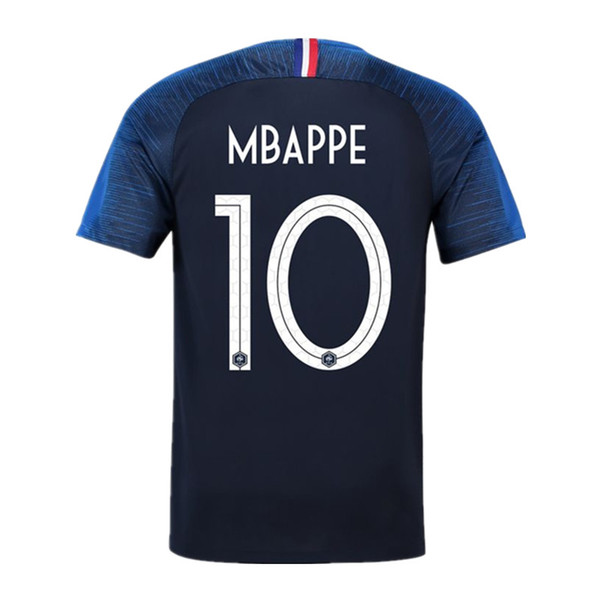 2019 2 stars Soccer Jersey Best Top Quality FRANCEDD MBAPPE POGBA GRIEZMANN GIROUD World Cup KANTE WORLD home away Football Maillot de