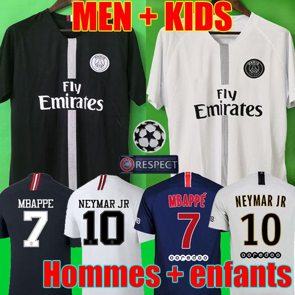 Thailand maillots PSG soccer jersey 2019 Paris MBAPPE saint germain jersey 18 19 camisetas football kit champions shirt men kids