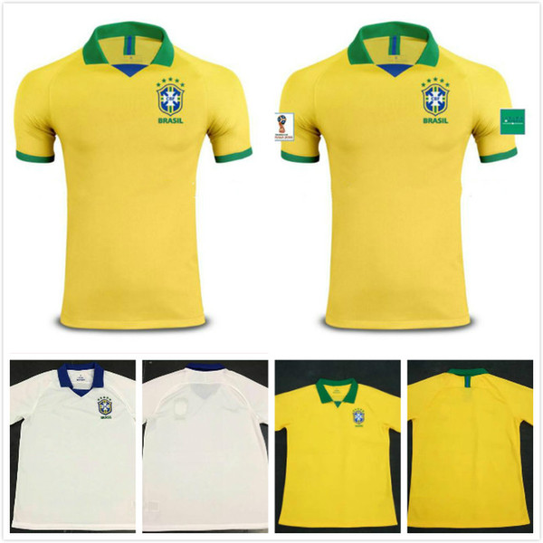 2019 20 Brasil soccer jerseys men Brazil Jersey 2019 2020 JESUS COUTINHO FIRMINO MARCELO football kit shirt camisa Football Shirt G.JESUS