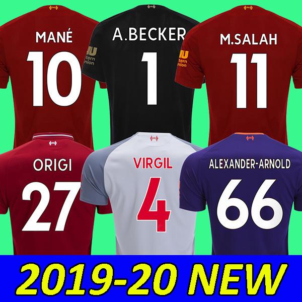 19 20 salah soccer jersey 2019 2020 mane VIRGIL football shirt ARNOLD camiseta de fútbol FIRMINO camisa futebol ORIGI maillot de foot