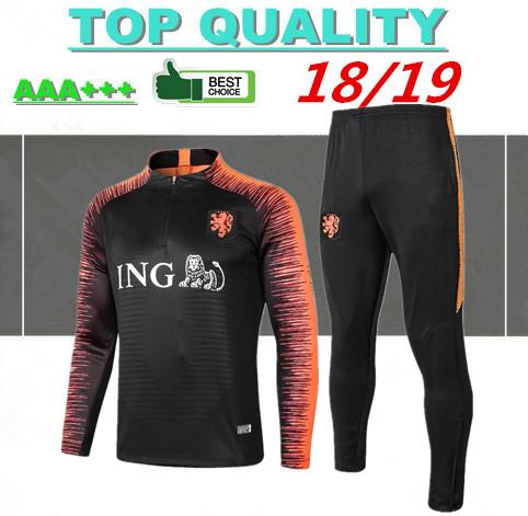 2018 Netherlands soccer Jacket Tracksuit 18 19 chandal Netherlands training suits ROBBEN MEMPHIS PERSIE Soccer Jersey training sports wear