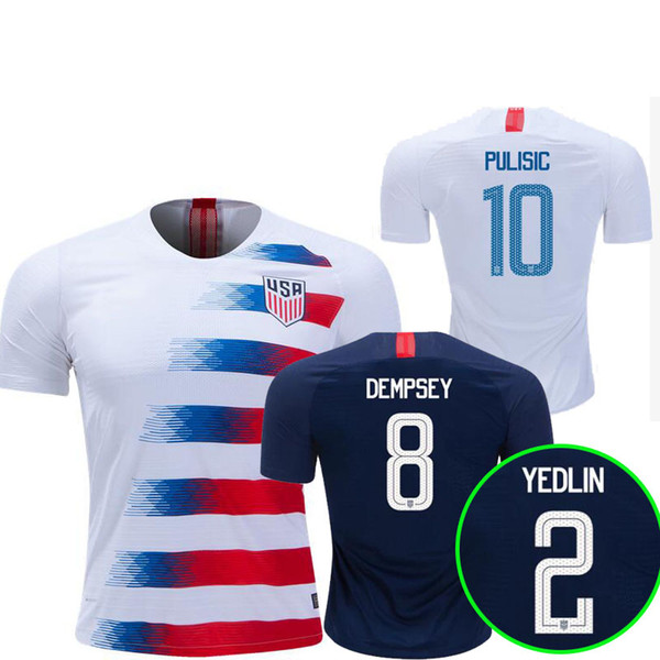 2018 2019 USA PULISIC Soccer Jersey 18 19 DEMPSEY BRADLEY ALTIDORE WOOD America Football jerseys United States Shirt Camisetas Thai quality