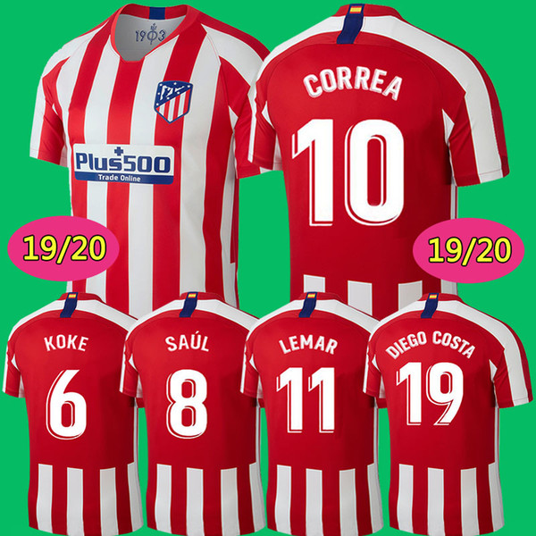 custom 19 20 Madrid Atletico Soccer Jersey GRIEZMANN Correa Lucas Costa Koke Saul Godin Luis Gimenez 2019 Kids Kits Women Men football shirt