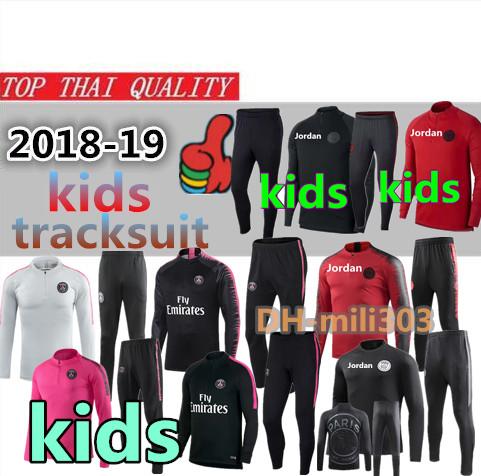 2019 2020 PSG kids tracksuit 18 19 20 Paris AJ child Jordam set Survetement boy MBAPPE PSG maillot de foot football training suit sportswear