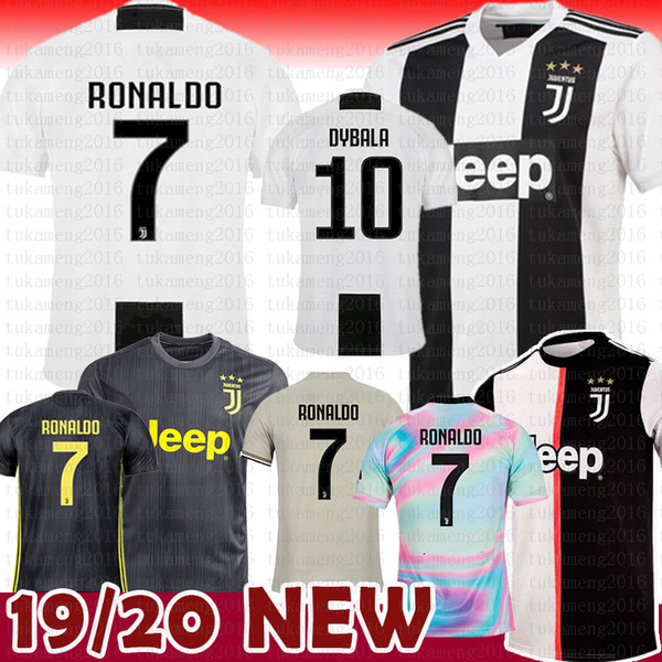 18 19 Juventus Soccer Jersey 2018 JUV 7 Ronaldo Cuadrado CR7 9 HIGUAIN 10 DYBALA 11 D. Costa 17 MANDZUKIC 1 BUFFON 33 Football uniforms